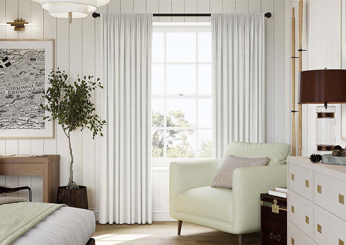 Akoya Faux Silk, Lustre White - Made to Measure Curtains - Image 3